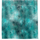 Rideaux De Douche Aqua Turquoise Turquoise Glam Dreams (Devant)