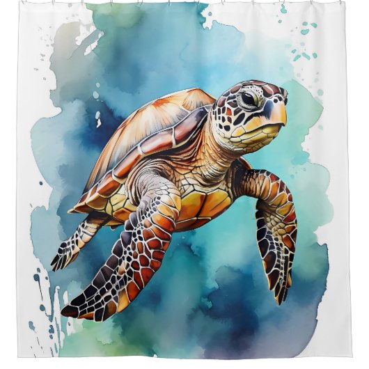 Rideaux De Douche Aquarelle (Devant)