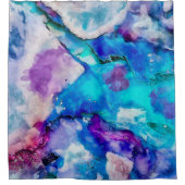 Rideaux De Douche Aquarelle Abstraite (Devant)