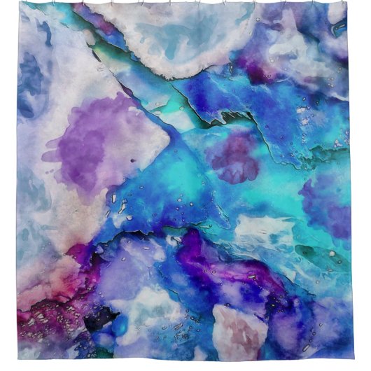 Rideaux De Douche Aquarelle Abstraite (Devant)