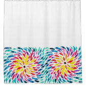 Rideaux De Douche Aquarelle arc-en-ciel spirale abstraite (Devant)