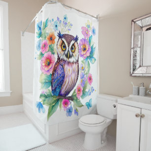 Rideaux De Douche Aquarelle artistique florale