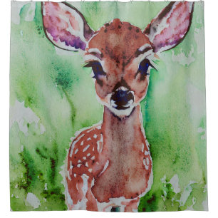Rideaux De Douche aquarelle bébé fae