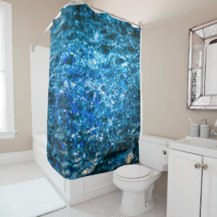 Rideaux De Douche Aquarelle - Bleu