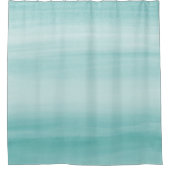 Rideaux De Douche Aquarelle bleu Aqua Abstrait #2 (Devant)