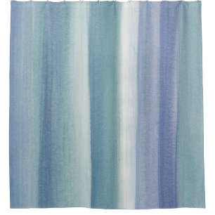 Rideaux De Douche Aquarelle bleu vert Rêve #1 #peinture #décoration