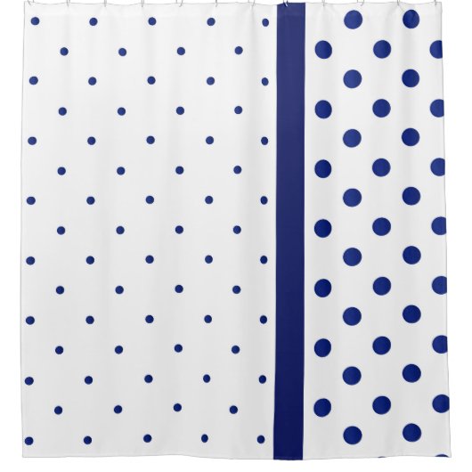 Rideaux De Douche Aquarelle bleue Polka Dot moderne (Devant)