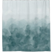 Rideaux De Douche Aquarelle bleue turquoise tropicale (Devant)