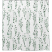 Rideaux De Douche Aquarelle botanique Verdure Feuille (Devant)