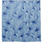 Rideaux De Douche Aquarelle Bouquet de fleurs sauvages bleues (Devant)