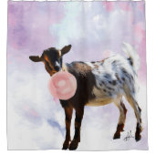 Rideaux De Douche Aquarelle Bubblegum chèvre naine nigériane (Devant)