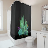 Rideaux De Douche Aquarelle, cactus lancer oreiller (En situation)