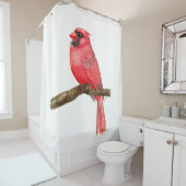 Rideaux De Douche Aquarelle cardinale (En situation)