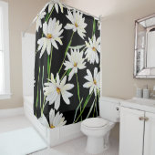 Rideaux De Douche Aquarelle Chamomile : Impression botanique (En situation)
