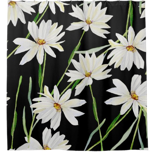 Rideaux De Douche Aquarelle Chamomile : Impression botanique (Devant)