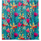 Rideaux De Douche Aquarelle claire et transparente motif avec belle  (Devant)