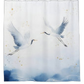Rideaux De Douche Aquarelle Crane Style japonais (Devant)