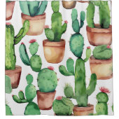 Rideaux De Douche Aquarelle de Cactus Sud-Ouest (Devant)