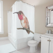 Rideaux De Douche Aquarelle de colibri (En situation)