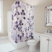 Rideaux De Douche Aquarelle de lavande Eucalyptus Floral (En situation)