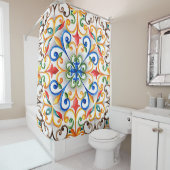 Rideaux De Douche Aquarelle de majolica (En situation)