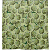 Rideaux De Douche Aquarelle de pomme de sucre | Vert (Devant)