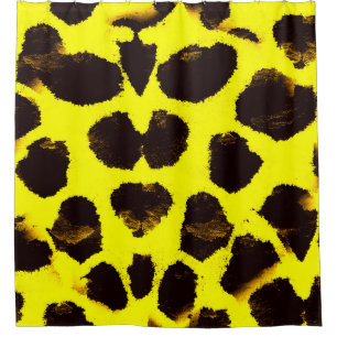 Rideaux De Douche Aquarelle de Poster de animal Abstrait Leopard