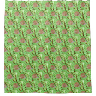 Rideaux De Douche Aquarelle des escargots