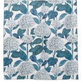 Rideaux De Douche Aquarelle d'hydrangée blanche (Devant)