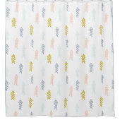 Rideaux De Douche Aquarelle douce Chevron Motif (Devant)