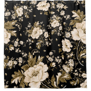 Rideaux De Douche Aquarelle douce fleurs délicates motif avec
