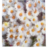 Rideaux De Douche Aquarelle du Fleur sauvage de marguerite (Devant)