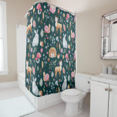 Rideaux De Douche Aquarelle Fairy Forest Motif pour enfants (En situation)