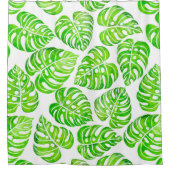 Rideaux De Douche Aquarelle feuille Monstera (Devant)