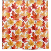 Rideaux De Douche Aquarelle Feuilles d'automne (Devant)