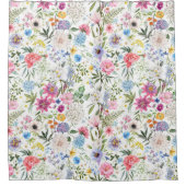 Rideaux De Douche Aquarelle Fleurs Jardins Mixtes (Devant)