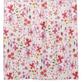 Rideaux De Douche Aquarelle florale moderne (Devant)