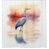 Rideaux De Douche Aquarelle Floride Crane (Devant)