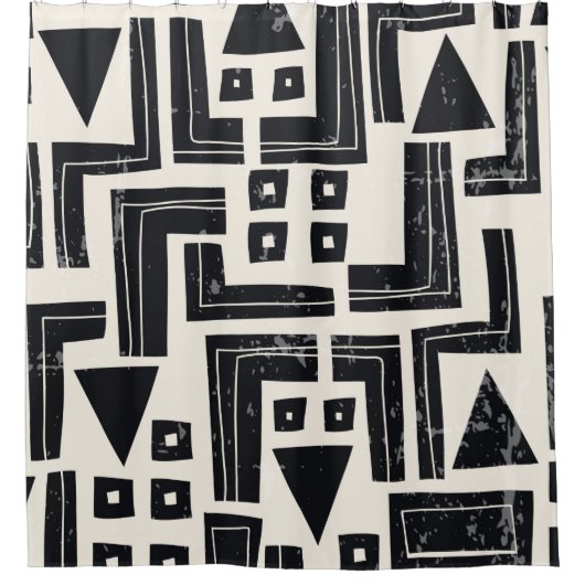 Rideaux De Douche Aquarelle formes abstraites (Devant)