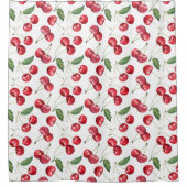 Rideaux De Douche Aquarelle Fruit rouge cerise (Devant)