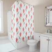 Rideaux De Douche Aquarelle gingembre rouge moderne (En situation)