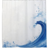 Rideaux De Douche Aquarelle Great Wave Style japonais (Devant)