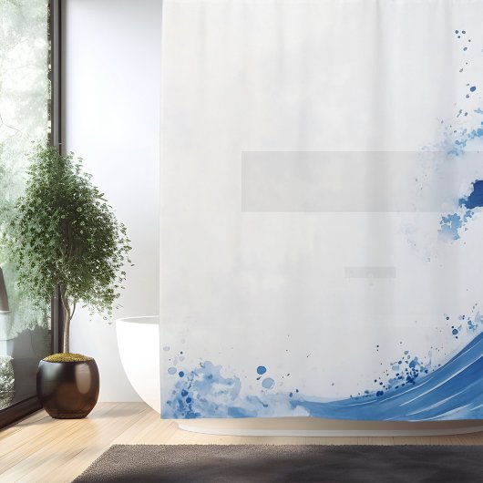 Rideaux De Douche Aquarelle Great Wave Style japonais