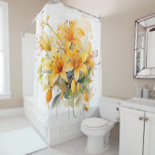 Rideaux De Douche Aquarelle Honeysuckie Harmony (En situation)