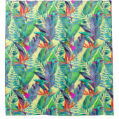 Rideaux De Douche Aquarelle Humminbirds dans la jungle (Devant)