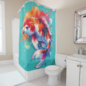 Rideaux De Douche Aquarelle Koi Fish (En situation)