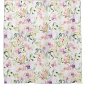 Rideaux De Douche Aquarelle libre expressive ressort floral (Devant)