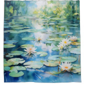 Rideaux De Douche Aquarelle Lily Pond Serenity (Devant)