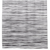 Rideaux De Douche Aquarelle moderne noir et blanc (Devant)