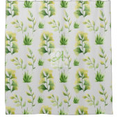 Rideaux De Douche Aquarelle monographique Feuille Botanique Déco ver (Devant)